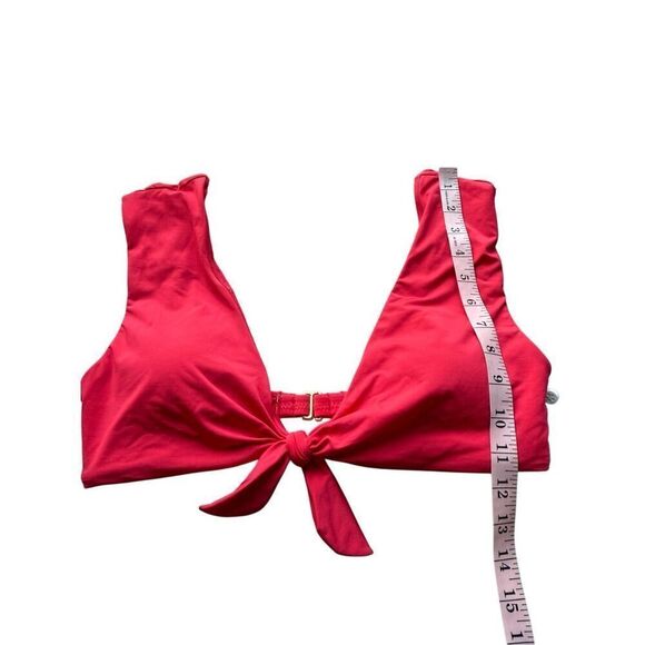 Trina Turk Getaway Knot Front Bikini Top In Red Size M/10 - Picture 10 of 11